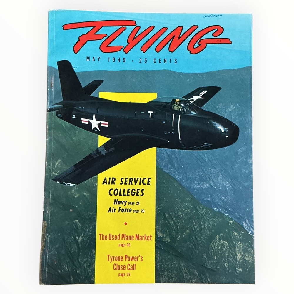 Flying Magazine May 1949 North American FJ-1 Fury Navy Aviation Vintage